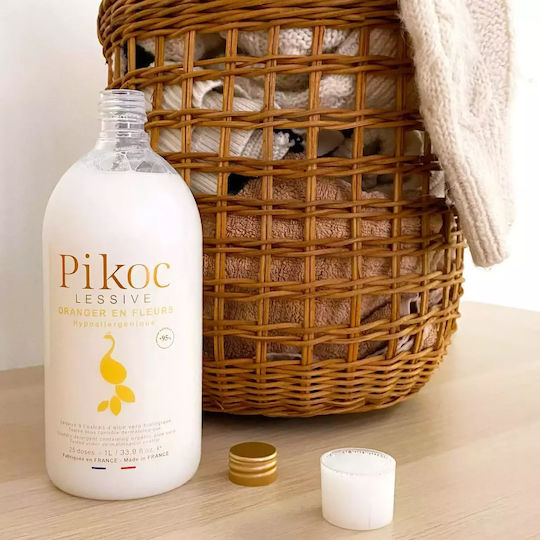 Pikoc Liquid Detergent for Sensitive, Coloreds & Whites Clothes 1lt (30 Measuring Cups)