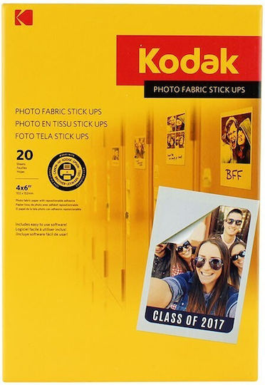 Kodak Paper Canvas Texture Stick Up Repositionable 10x15 255g 20 Sheets