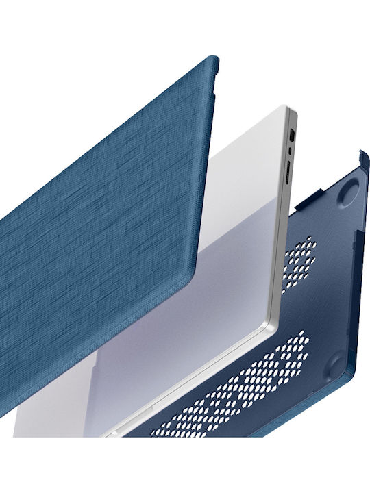 Avizar Macbook Pro 16" Fabric Case Foldable Magnetic Stand Blue