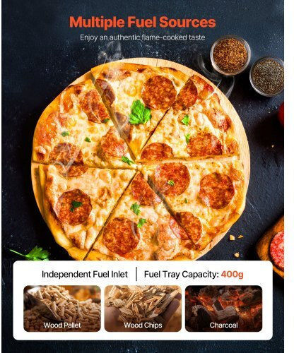 Vevor Pizzaofen Holz Silver