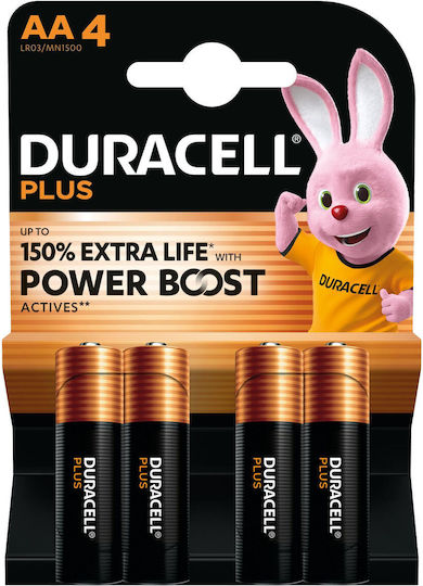 Duracell Plus Алкални Батерии AA 1.5V 4бр