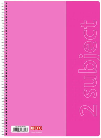 +Efo Spiral Notebook Ruled A4 120 Sheets 4 Subjects 1pcs (Μiscellaneous Designs)