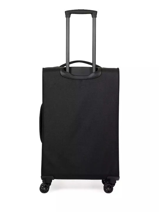 Newcom Travel Suitcases Fabric Yellow with 4 Wheels Set of 3 Pieces