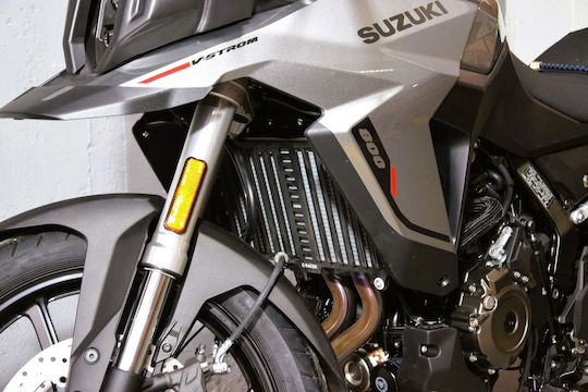 C-Racer Motorcycle Radiator Protector Suzuki V-Strom 800 Black