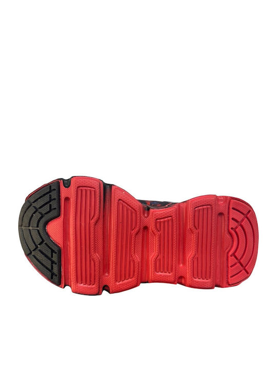 Spiderman Kids Sneakers Anatomic with Scratch & Lights Black