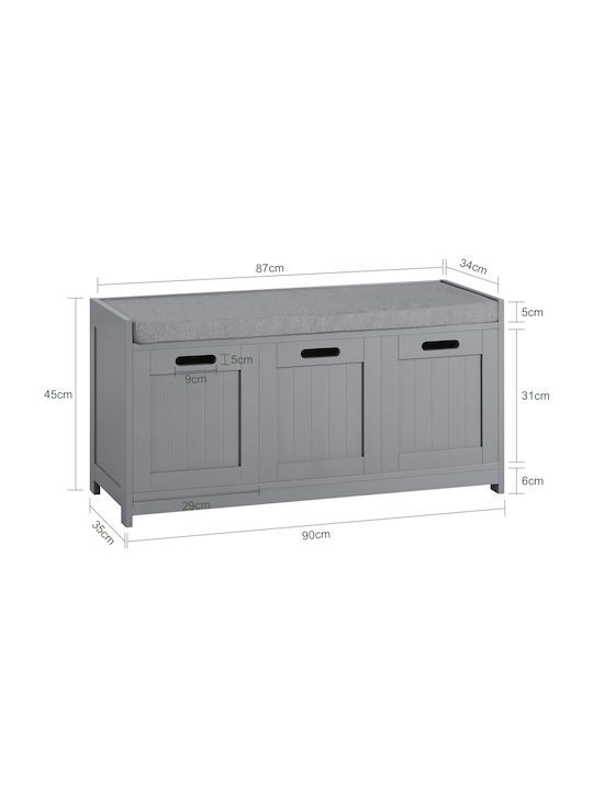 Eingangsmöbel Gray 90x45x35cm