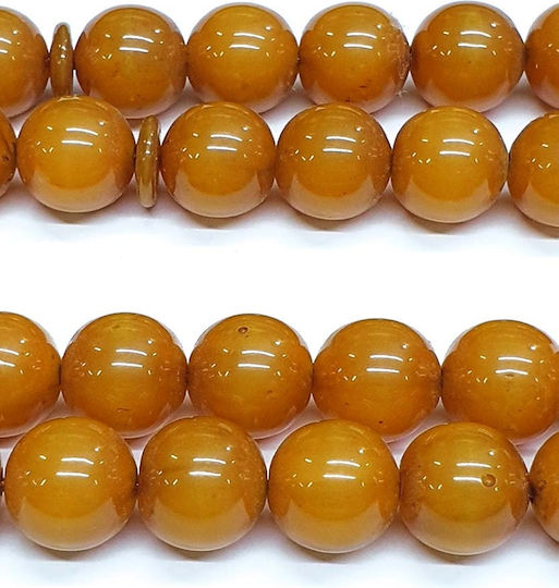 Roloi Komboloi Resin Worry Beads with 33 Beads Honey 43cm