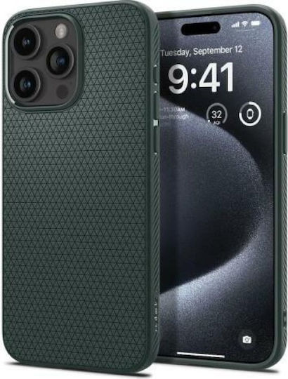 Spigen Liquid Air Back Cover Silicone 1.55mm Abyss Green (iPhone 15 Pro Max)