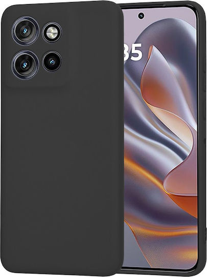Techsuit Softflex Umschlag Rückseite Silikon Schwarz (Motorola Edge 50 Neo / Edge 60 Neo)