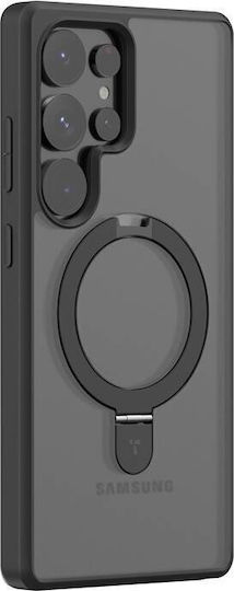 Torras Ostand Back Cover Silicon Negru (Galaxy S25 Ultra)