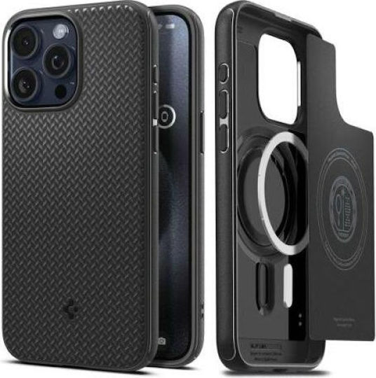 Spigen Mag Armor MagFit Back Cover Πλαστικό / Σιλικόνης Μαύρο (iPhone 15 Pro Max)