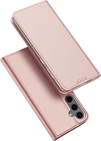 Dux Ducis Skin Pro Book Piele / Silicon Roz (Galaxy S25+)