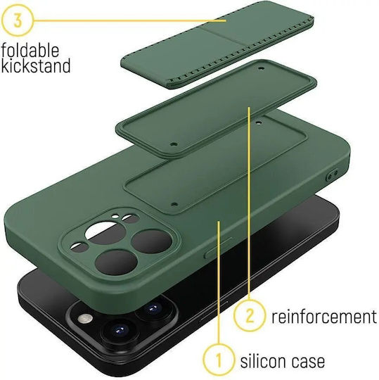 Wozinsky Kickstand Back Cover Σιλικόνης Navy Μπλε (Redmi 10 / 10 2022)