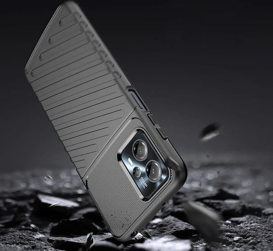 Hurtel Thunder Задна корица Силикон Черен (Moto G13)