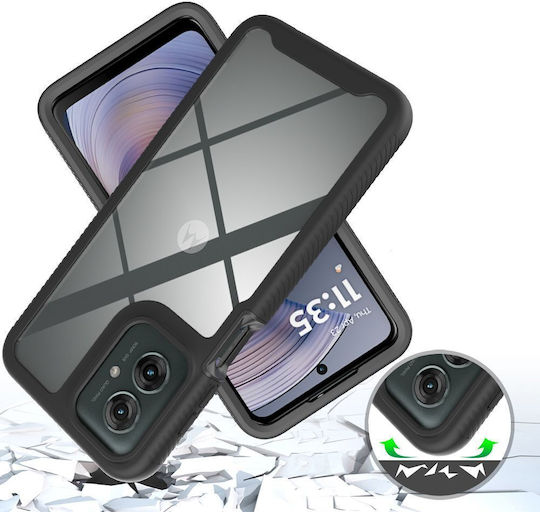 Tech-Protect DEFENSE 360 Full Cover Plastic / Silicone 1.23mm Black (Motorola Moto G15 / G15 Power / G17 / G17 Power)
