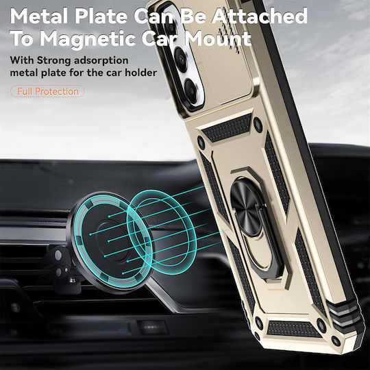 Techsuit Camshield Umschlag Rückseite Metallisch Rose Gold (Samsung Galaxy A56 5G - Techsuit)