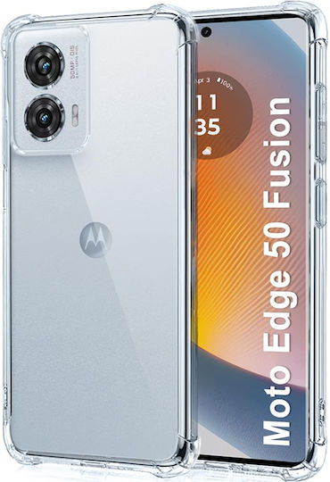 Techsuit Shockproof Clear Umschlag Rückseite Silikon Transparent (Motorola Edge 50 Fusion)