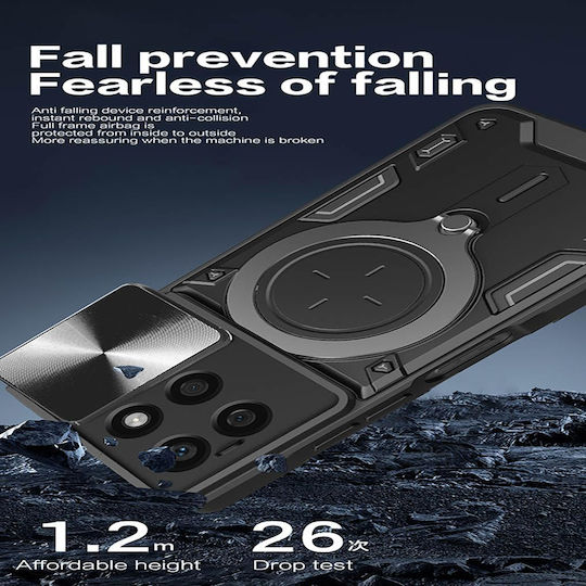 Techsuit Umschlag Rückseite Silikon Schwarz (Honor X8c - Techsuit)