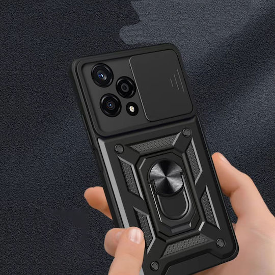 Techsuit Camshield Umschlag Rückseite Kunststoff / Silikon Schwarz (Honor 200 - OEM)