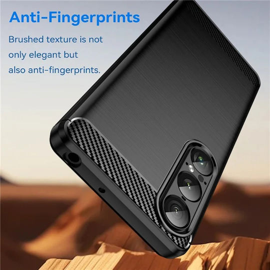 Techsuit Carbon Bumper Силикон / Пластмаса Черен (Xperia 1)