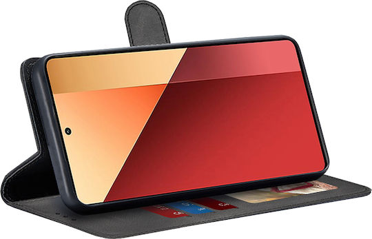 Techsuit Book Δερματίνης Μαύρο (Redmi Note 13 Pro 4G / Poco M6 Pro 4G)