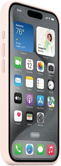 Apple Silicone Case with MagSafe Back Cover Σιλικόνης Ροζ (iPhone 15 Plus)