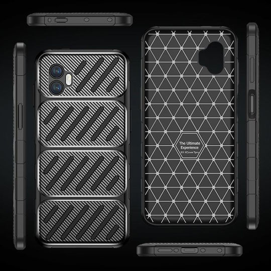 Techsuit Carbon Back Cover Silicone Black (Galaxy XCover7)