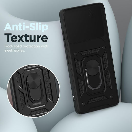 Techsuit Shield Back Cover Plastic / Silicone Black (Motorola Edge 60, Edge 60 Fusion)