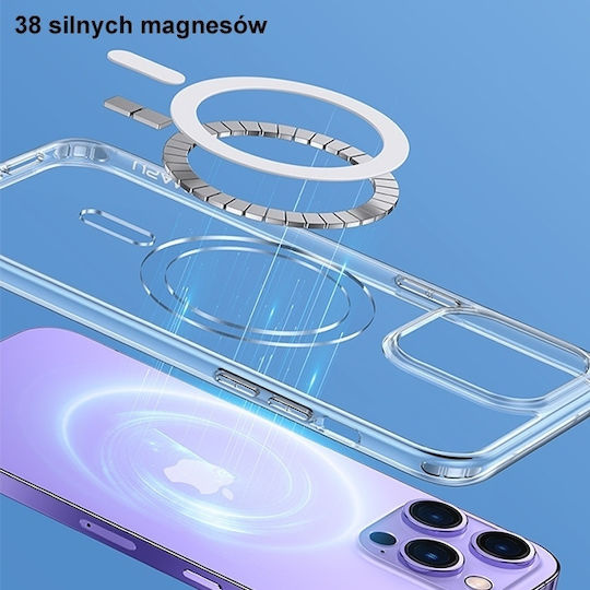 Usams Ice Magnet Umschlag Rückseite Silikon 1.5mm Transparent (iPhone 14 Plus)