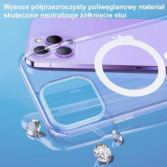 Usams Ice Magnet Umschlag Rückseite Silikon 1.5mm Transparent (iPhone 14 Plus)
