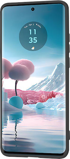 Techsuit Back Cover Σιλικόνης Μαύρο (Motorola Edge 40 Neo)