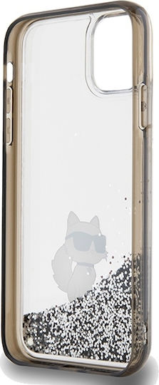 Karl Lagerfeld Liquid Glitter Choupette Back Cover Silicone / Plastic Transparent (iPhone 11)