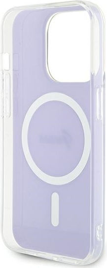 Guess Iml Iridescent Magsafe Umschlag Rückseite Kunststoff Lila (iPhone 15 Pro Max)