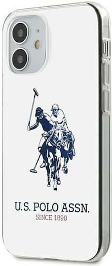 U.S. Polo Assn. Shiny Big Logo Back Cover Silicone White (iPhone 12 mini)