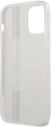 U.S. Polo Assn. Tricolor Pattern Back Cover Silicon Alb (iPhone 12 / 12 Pro)