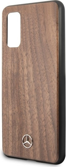 Mercedes-Benz Wood Cover Задна корица Дърво Кафяв (Galaxy S20)
