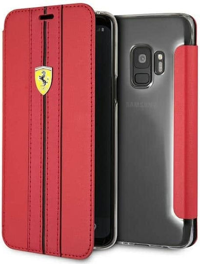 Ferrari Urban Book Leather Red (Galaxy S9)