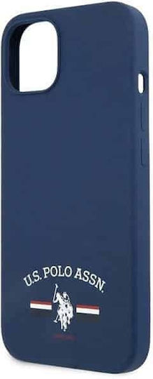 U.S. Polo Assn. Silicone Logo Back Cover Silicone Navy Blue (iPhone 13 mini)