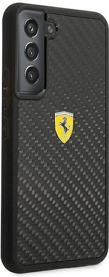 Ferrari On Track Real Carbon Umschlag Rückseite Kunststoff Schwarz (Galaxy S22+ 5G)