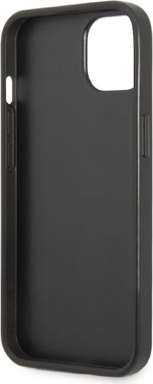 Karl Lagerfeld Saffiano Plaque Umschlag Rückseite Synthetisches Leder Schwarz (iPhone 13 Mini)