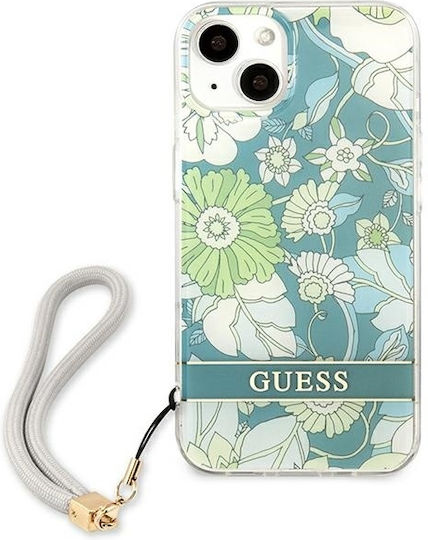 Guess Flower Strap Back Cover Πλαστικό Πράσινο (iPhone 13 mini)