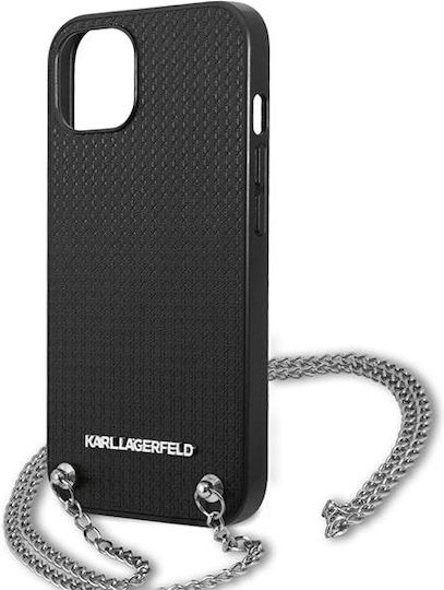 Karl Lagerfeld Back Cover Silicone with Strap Black (iPhone 13 mini)