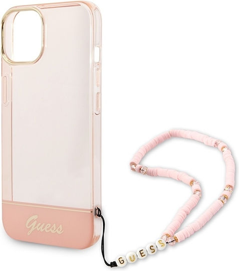 Guess Umschlag Rückseite Kunststoff Pink / Pink (iPhone 14 Plus)