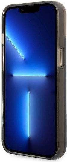 Karl Lagerfeld Liquid Glitter Elong Back Cover Silicone Black (iPhone 14 Plus)