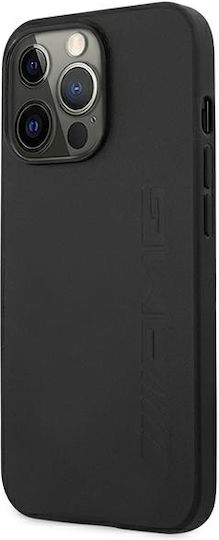 Mercedes-Benz Leather Hot Stamped Back Cover Leather Black (iPhone 14 Pro)