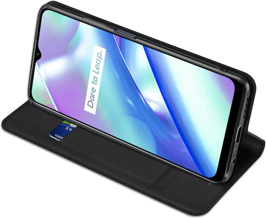 Dux Ducis Skin Pro Series Book Piele / Piele artificială / Silicon / Plastic Negru (Realme C33)