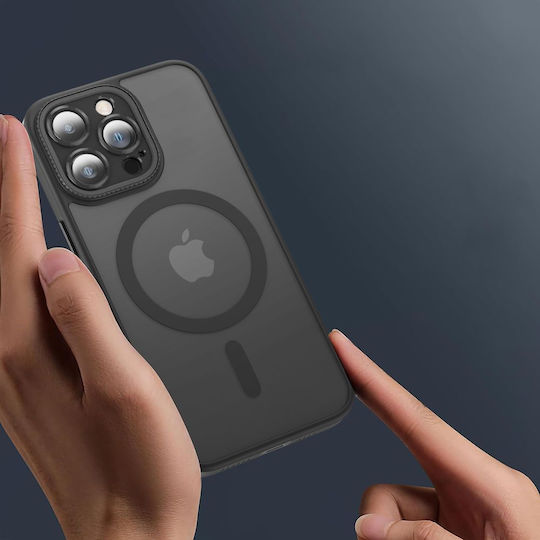 Tech-Protect Magmat Umschlag Rückseite Metallisch Matte Black (iPhone 15 Pro)