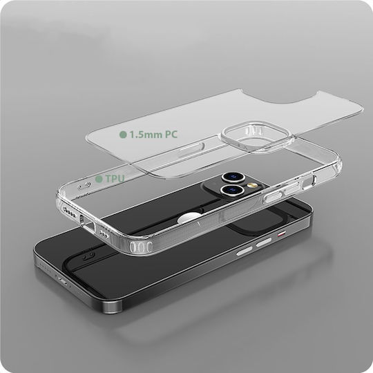 Tech-Protect Flexair Hybrid Back Cover Plastic / Silicone 1.5mm Transparent (iPhone 15)