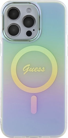 Guess Iml Iridescent Magsafe Back Cover Πλαστικό Τιρκουάζ (iPhone 15 Pro Max)