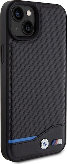 BMW Back Cover Δερμάτινο Μαύρο (iPhone 15 Plus)